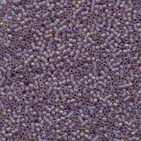 Image Seed Beads Miyuki delica size 11 smoky amethyst ab transparent iridescent matte
