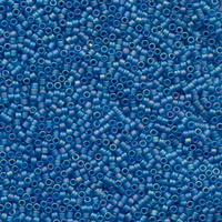 Image Seed Beads Miyuki delica size 11 capri blue ab transparent iridescent matte