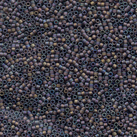 Image Seed Beads Miyuki delica size 11 brown ab transparent iridescent matte