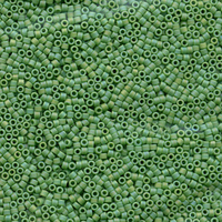 Image Seed Beads Miyuki delica size 11 soft green ab opaque iridescent matte