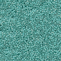 Image Seed Beads Miyuki delica size 11 turquoise green ab opaque iridescent matte
