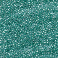 Image Seed Beads Miyuki delica size 11 crystal aqua green sparkle color lined