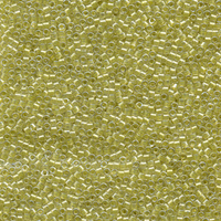 Image Seed Beads Miyuki delica size 11 crystal w/light yellow color lined