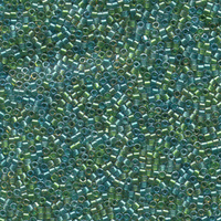 Image Seed Beads Miyuki delica size 11 sparkle lined aqua, teal, green mix color lined