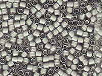 Image Seed Beads Miyuki delica size 11 white lined grey ab color lined