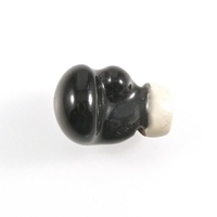 29 x 19mm White Ghost Hand-painted Clay Halloween Bead