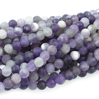 Image Dog Teeth Amethyst 4mm round purple