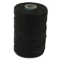 Image 4 ply black Irish Waxed Linen