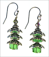 Image Morning Snowfall Swarovski Tree Earrings