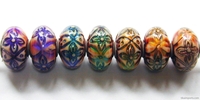 Image Mirage beads Rosy posy 12 x 8mm color changing