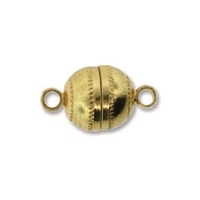 Image base metal 8 x 14mm ball shape magnetic clasp gold finish