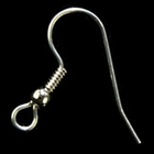 Image base metal french hook with ball & coil earwire imitation rhodium
