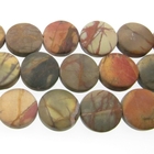 Image Red Creek Jasper 12mm coin mixed colors