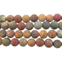 Image Red Creek Jasper 6mm round mixed colors