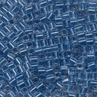 Image Miyuki cube 4mm crystal w/metallic light blue color lined