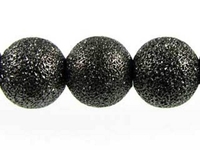 Image Metal Beads 8mm round stardust base metal gunmetal