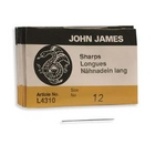 Image size 12 sharp short Beading Needles