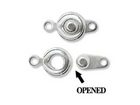 Image base metal 6mm ball and socket clasp silver finish