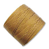 Image .5mm, extra-heavy #18 gold Superlon bead cord