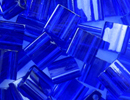 Image Seed Beads Miyuki tila 5x5x1.9 mm cobalt transparent