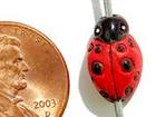 Image Clay Beads 13 x 9mm ladybug red clay