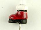 Image Clay Beads 10 x 9mm Christmas santa boot clay