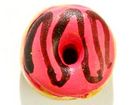 Image Clay Beads 10 x 6mm donut pink with swirl clay