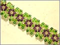 Crystal Violets in Green Field Bracelet